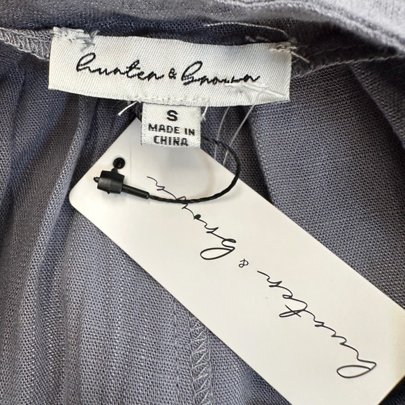 Hunter & Brown Bohemian Flowy Relaxed Fit Crop Wide Leg Jumpsuit Size Small NWT - Picture 8 of 10